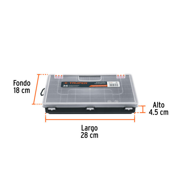 Caja Organizador de 11" con 36 compartimentos Truper