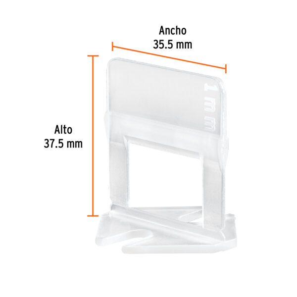 Bolsa con 100 anclas de 1 mm, para nivelacion de azulejos