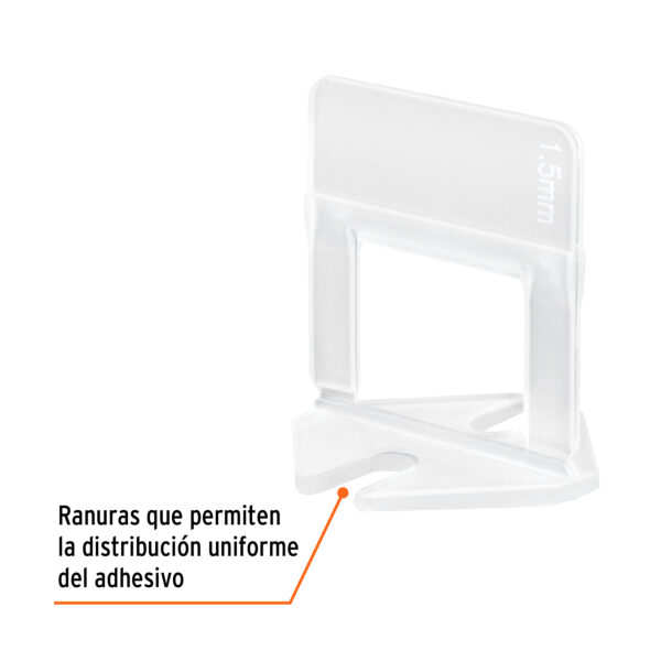Bolsa con 100 anclas de 1.5 mm, para nivelacion de azulejos