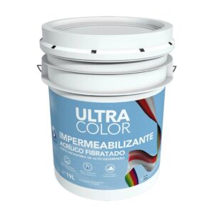 Cubeta 19L Impermeabilizante Fibratado 5 Años ultracolor Rojo