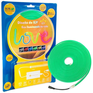 Manguera de 5m Neon con Eliminador Color Verde Calidad Premium
