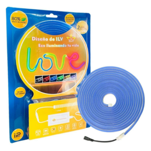 Manguera de 5m Neon con Eliminador Color Azul Calidad Premium
