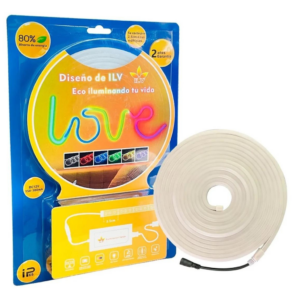 Manguera de 5m Neon con Eliminador Blanco Calidad Premium