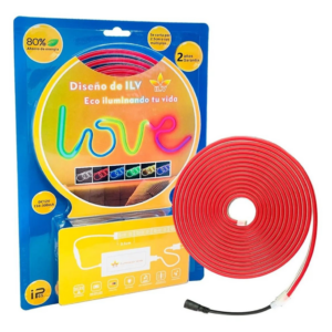 Manguera de 5m Neon con Eliminador Color Rojo Calidad Premium