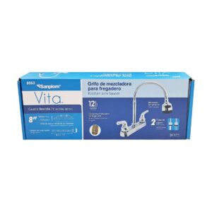 Mezcladora Fregadero Flexible Cromada Manerales Palanca