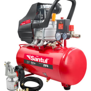 Kit compresor 20L 2-1/2HP manguera PVC y pistola Pretul