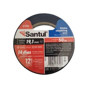 Masking tape 3/4" de 50m azul para pintor Santul