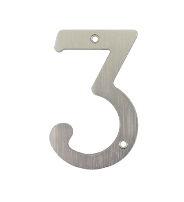Numero 3 de Metal para Exterior Residencial Casa
