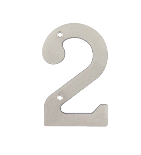 Numero 2 de Metal para Exterior Residencial Casa