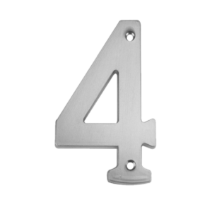 Numero 4 de Metal para Exterior Residencial Casa