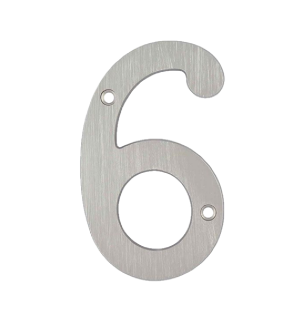 Numero 6 de Metal para Exterior Residencial Casa