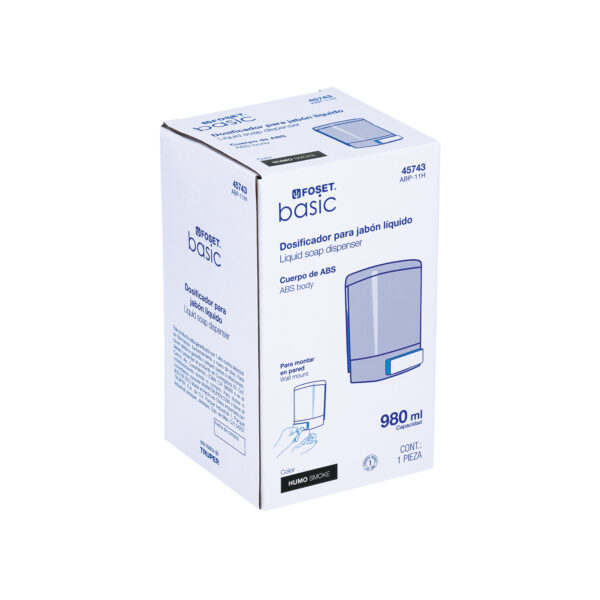 Dosificador para jabon liquido, humo, Foset Basic