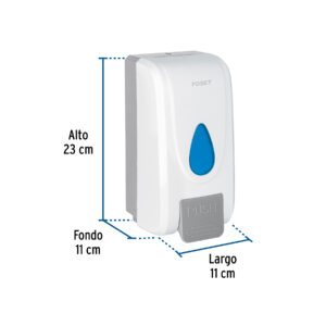 Dosificador de ABS para jabon espuma, blanco, FOSET