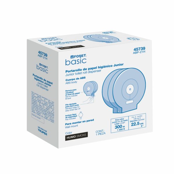 Portarollo junior de ABS humo Foset Basic