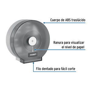 Portarollo junior de ABS humo Foset Basic