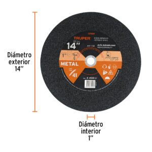 Disco para corte de metal tipo 41 diametro de 14"