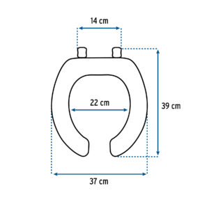 Asiento redondo para WC blanco