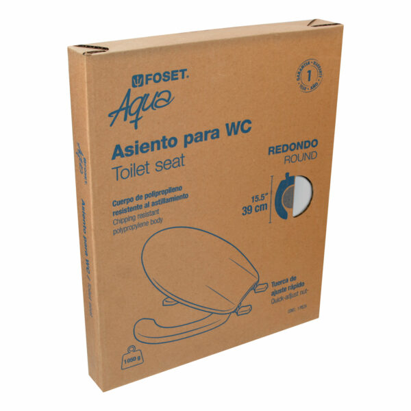 Asiento redondo para WC blanco