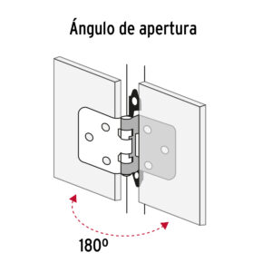 Bolsa con 2 bisagras parche de 7cm niquelado