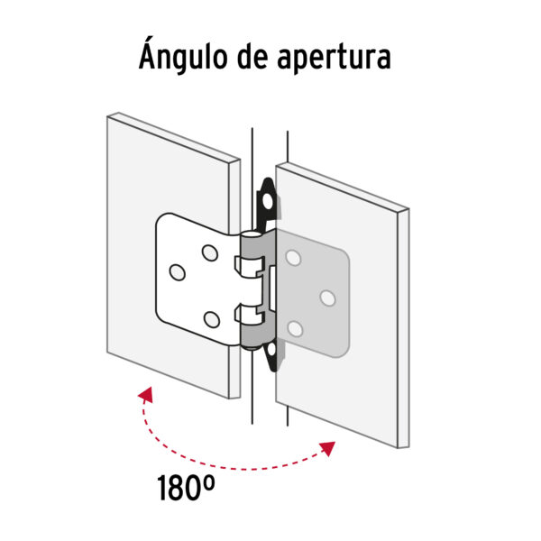 Bolsa con 2 bisagras parche de 7cm niquelado