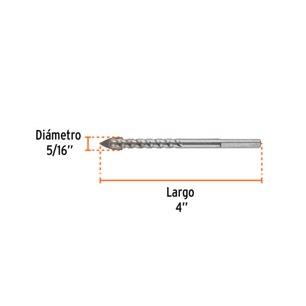 Broca para vidrio y azulejo 5/16", Truper Expert