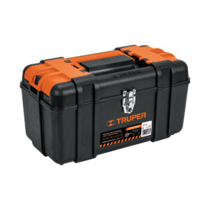 Caja p/herramienta 17" con compartimentos, broches metalicos