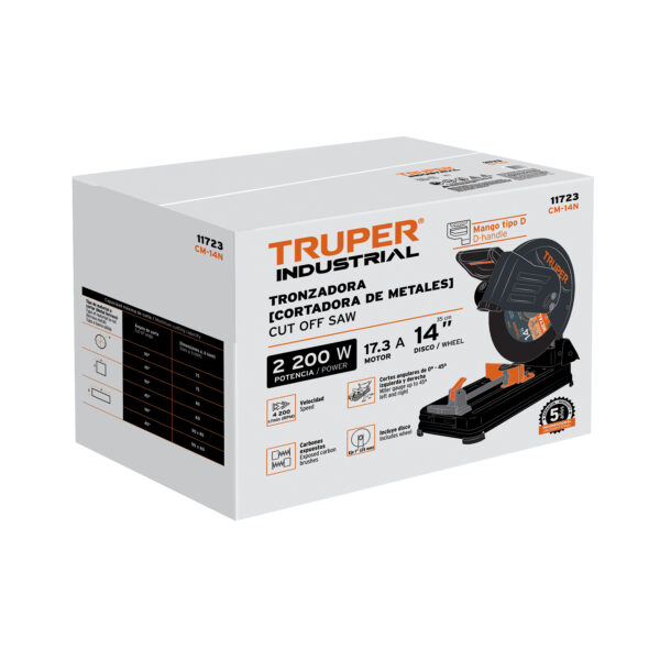 Tronzadora cortadora de metales de 14" industrial 2200w