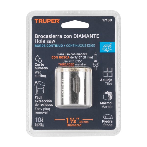 Brocasierra diamante 1-1/2"