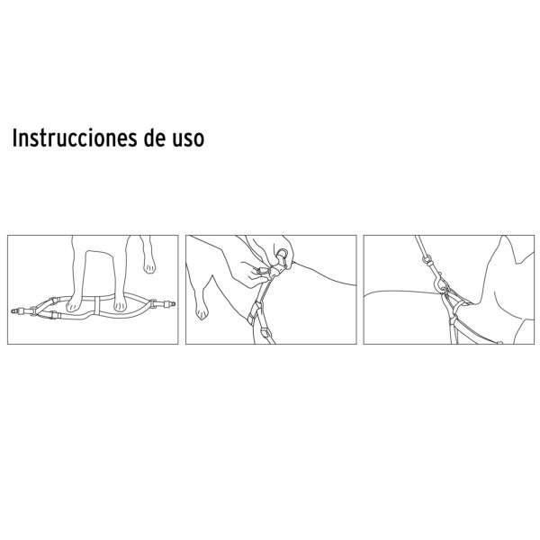 Correa para perro chico con pechera de 1cm ancho