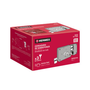 Cerradura sobreponer der instalafacil,llave puntos, caja