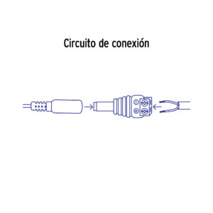 Conector de energia para CCTV tipo macho, Volteck
