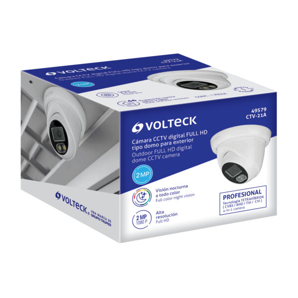 Camara Tipo Domo 2MP Lente 3.6mm Volteck