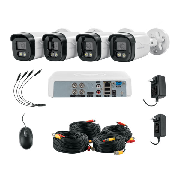 Kit video vigilancia 4 canales 4 camaras 5MP Disco 1TB