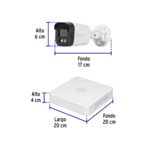 Kit video vigilancia 4 canales 4 camaras 5MP Disco 1TB