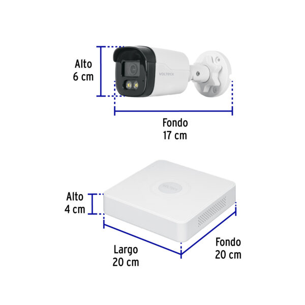 Kit video vigilancia 4 canales 4 camaras 5MP Disco 1TB