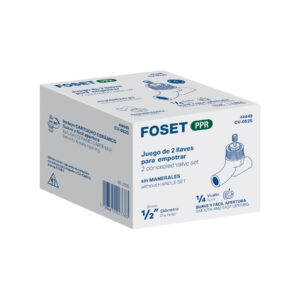Juego de 2 llaves de empotrar PPR para regadera 1/2', FOSET