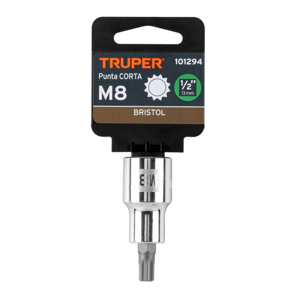 Dado punta corta bristol M8x55mm, cuadro 1/2"