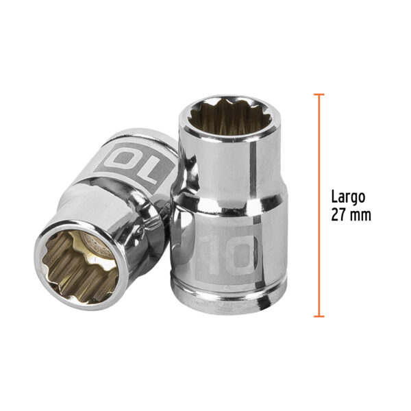 Dado de 12 puntas, cuadro 3/8" de 10mm