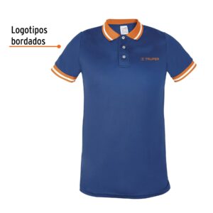 Playera tipo polo, dry fit, azul, para caballero, talla M