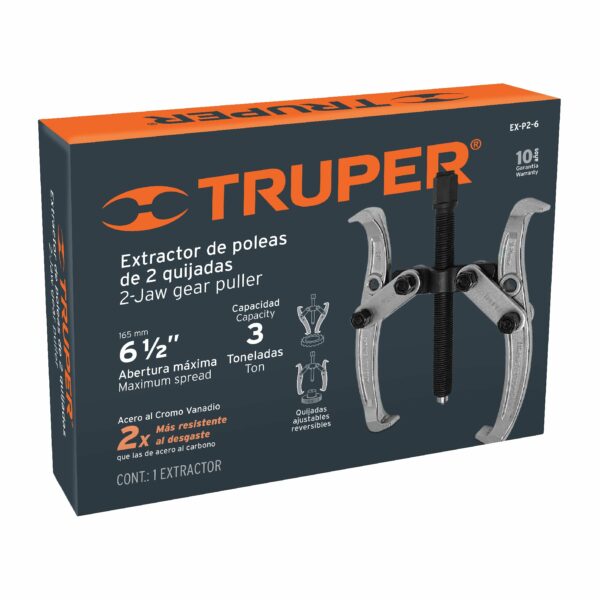 Extractor de poleas, 2 quijadas, 6"
