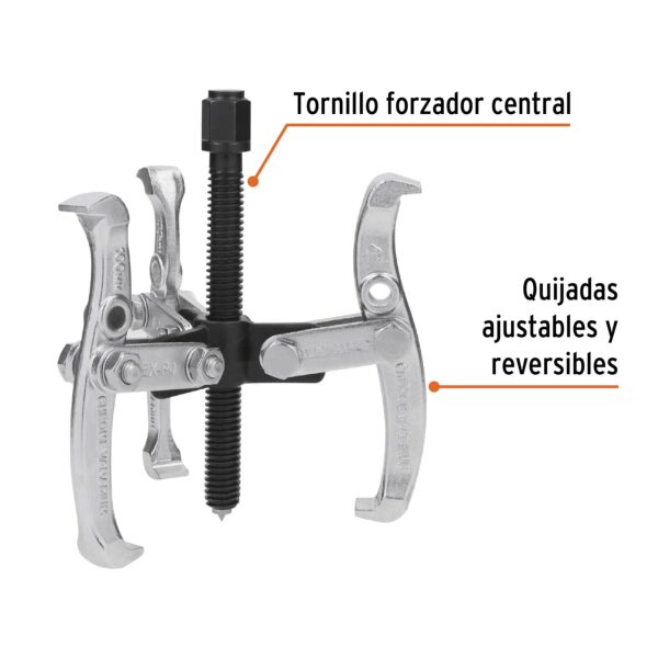 Extractor de poleas 3 quijadas de 4"