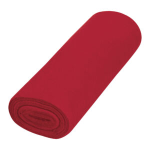 Franela roja de algodon rollo 25m