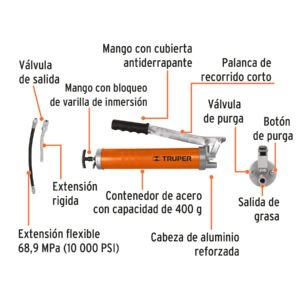 Grasera industrial engrasadora de 14oz 6000 lb