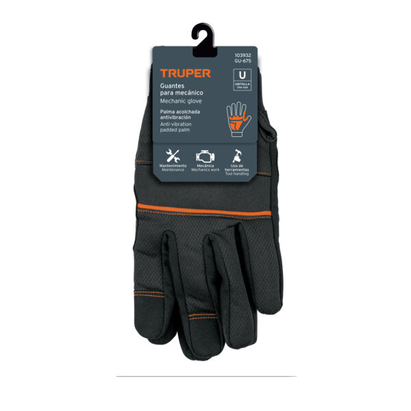 Guante para mecanico, antivibraciones, unitalla, TRUPER