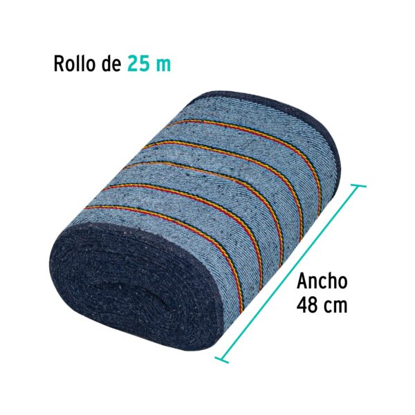 Jerga gruesa en rollo 25m azul