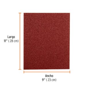 Lija de esmeril roja, grano 40