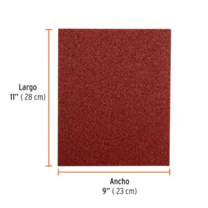 Lija de esmeril roja, grano 50