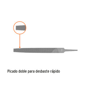 Lima plana muza de 8"