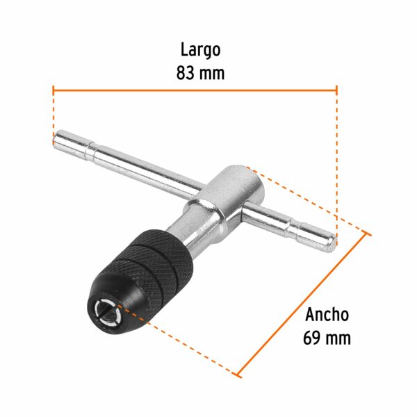 Maneral en T para machuelo 1/4"