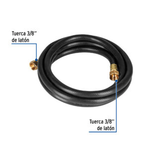 Manguera negra alta presion PVC 3/8" 250psi de 3m